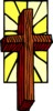 wood cross with window